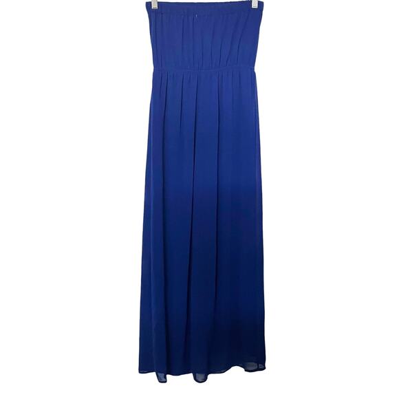 ONE CLOTHING STRAPLESS, FORMAL, EMPIRE WAIST, MAXI DRESS, WOMENS, S, SOLID BLUE - Picture 6 of 11